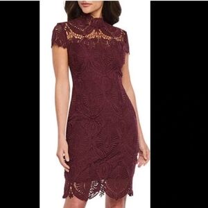 Lace Maroon Burgundy Dress